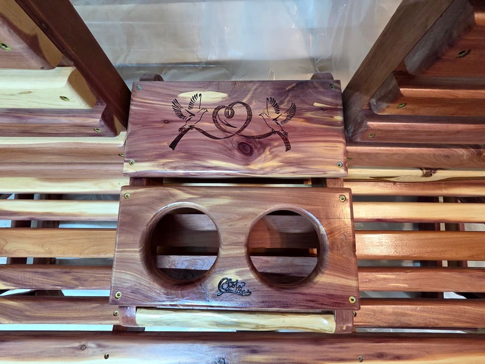 Cup-holder console detail from above